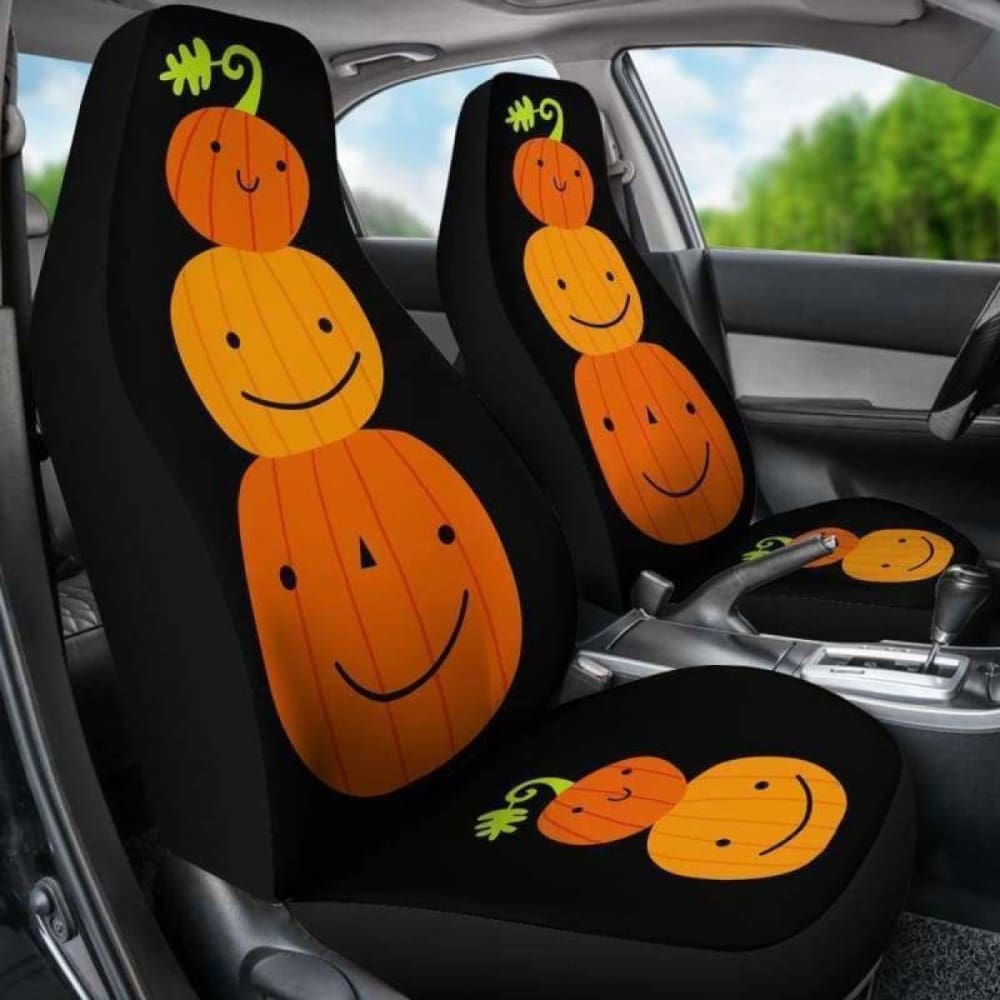 Pumpkin Halloween Car Seat Covers