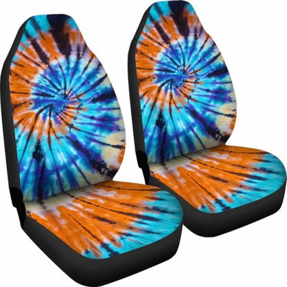 Blue & Orange Tie Dye Car Seat Covers