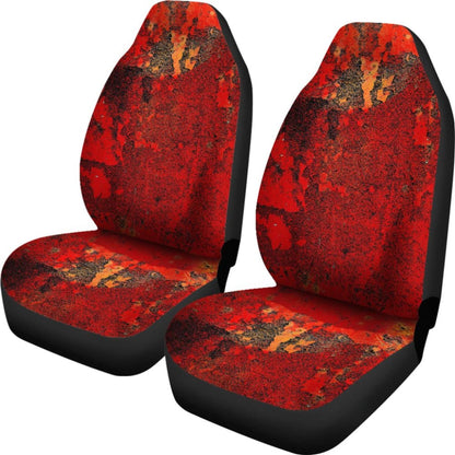 Orange Grunge Art Car Seat Covers