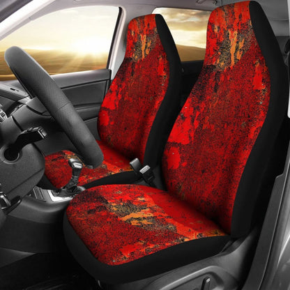 Orange Grunge Art Car Seat Covers