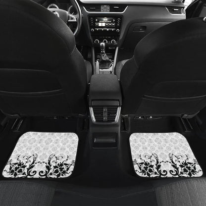 Vintage German Shepherd White Background Car Floor Mats