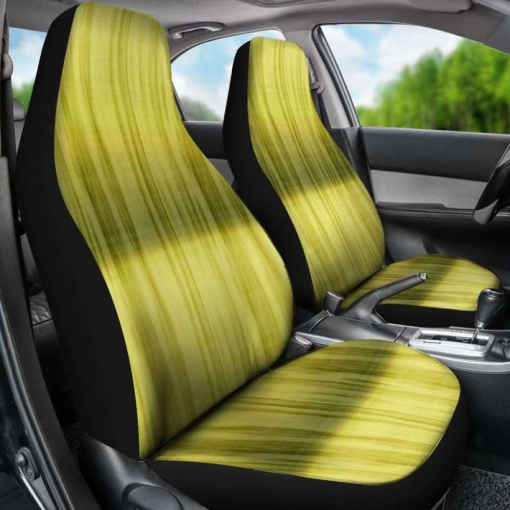 Chartreuse Tie Dye Car Seat Covers