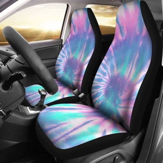 Pink & Blue Tie Dye Car Seat Covers