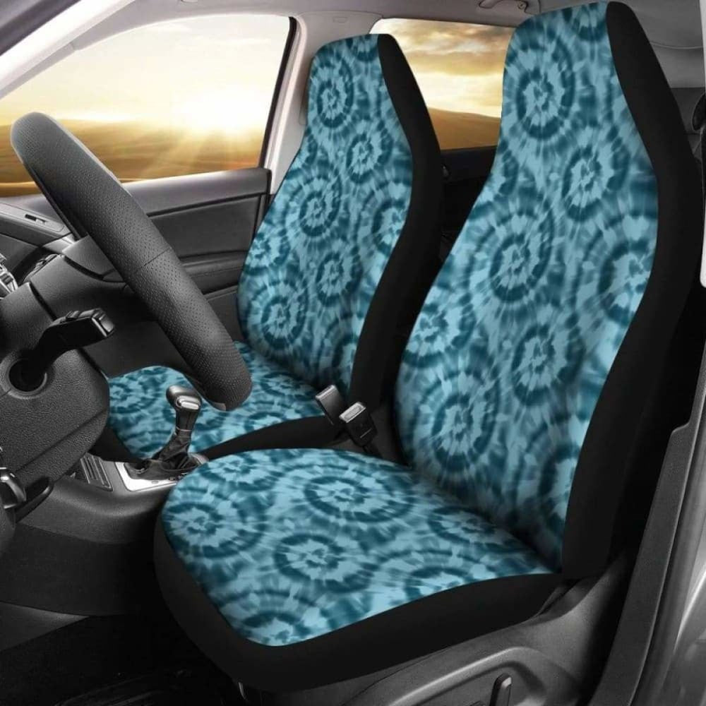 Teal Tie Dye Car Seat Covers To Match With Back Seat