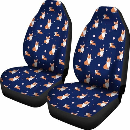 Blue Corgi Car Seat Cover