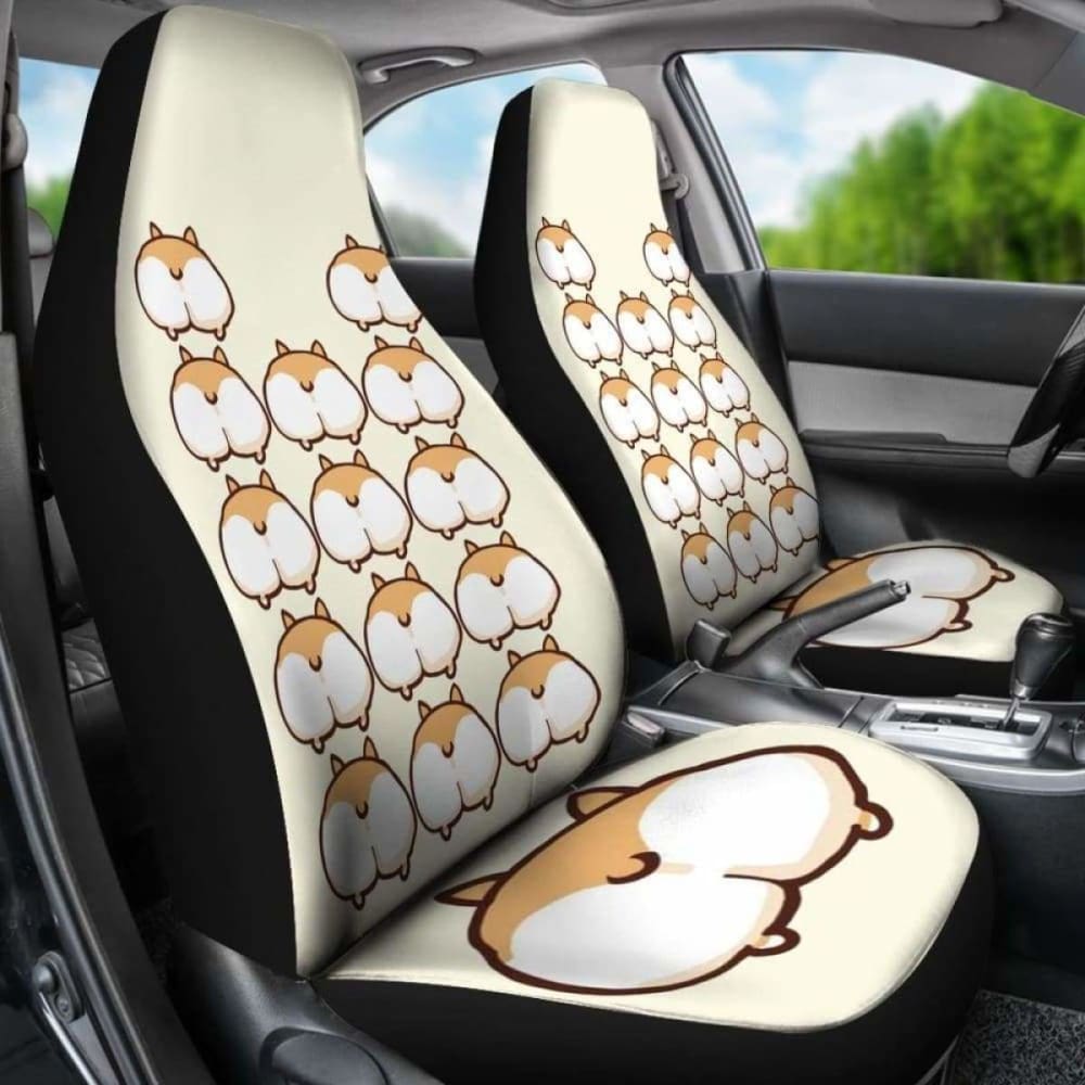 Corgi Dog Ass Car Seat Covers