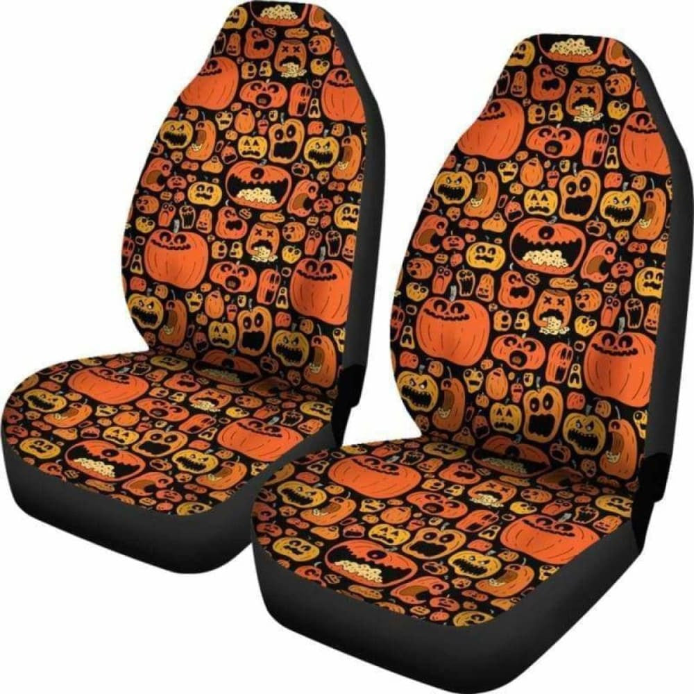 Pumpkin Halloween Car Seat Covers