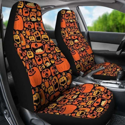 Pumpkin Halloween Car Seat Covers