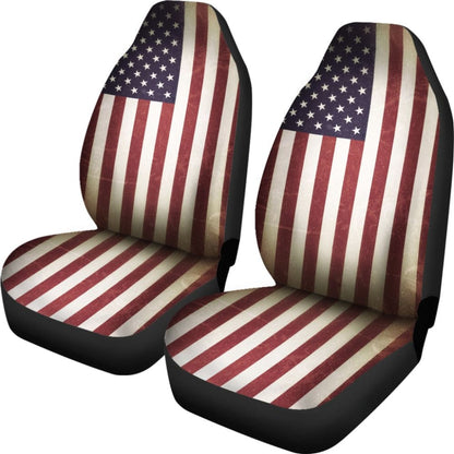 Vintage Style USA Flag Car Seat Covers