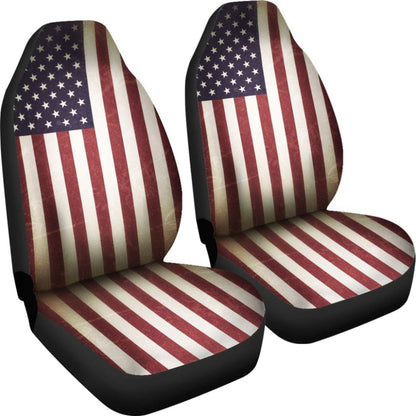 Vintage Style USA Flag Car Seat Covers