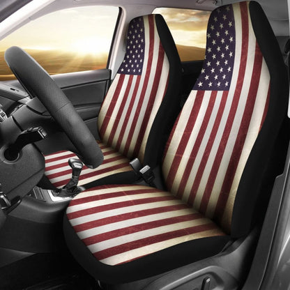 Vintage Style USA Flag Car Seat Covers