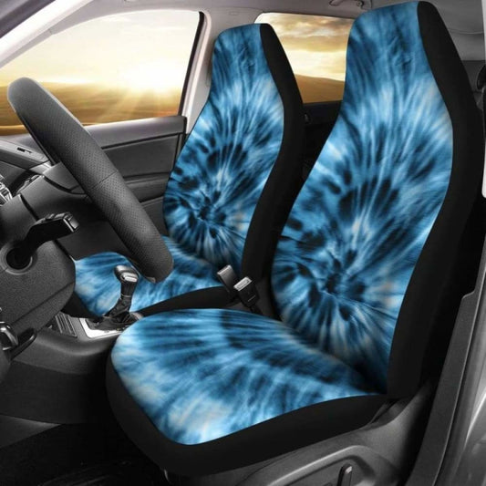 Blue Tie Dye Car Seat Covers