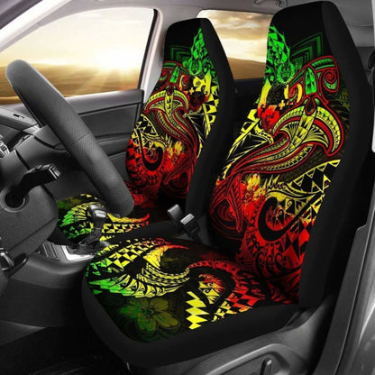 Tonga Car Seat Covers - Reggae Shark Polynesian Tattoo -