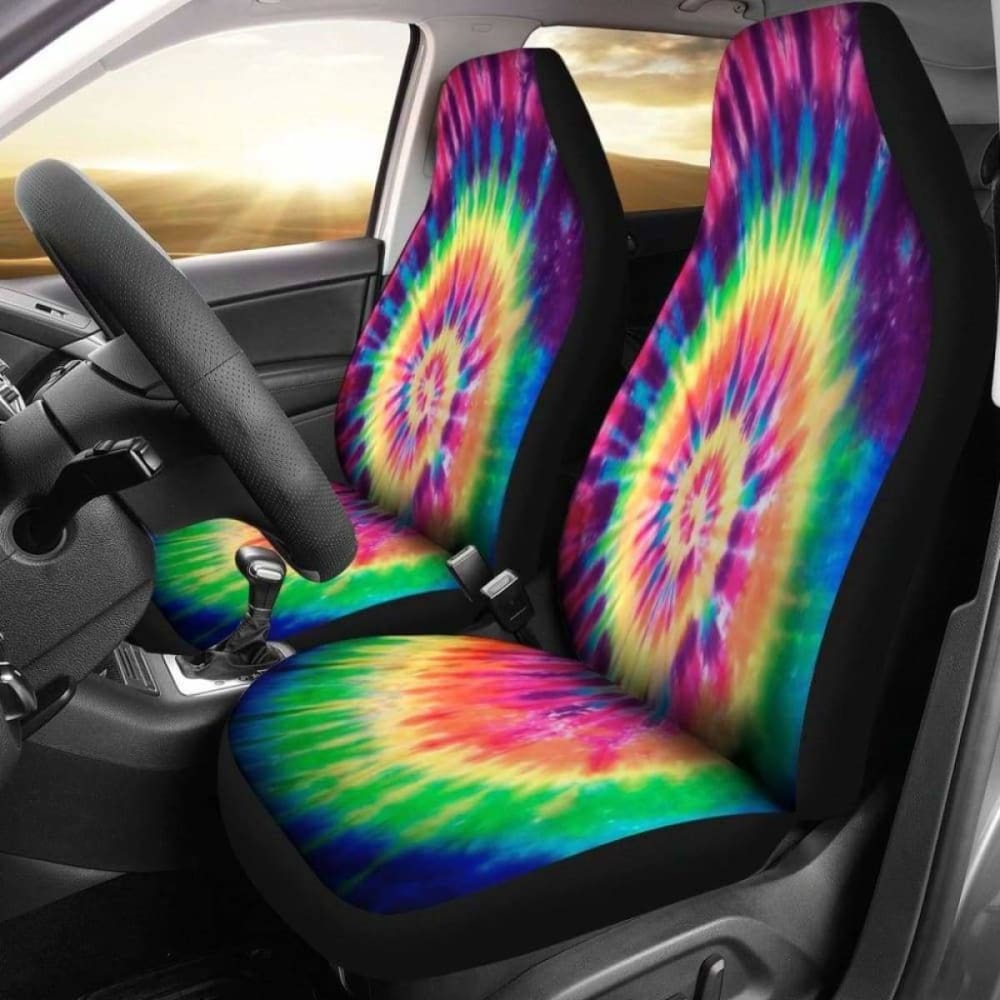 Tie Dye Red Car Seat Covers