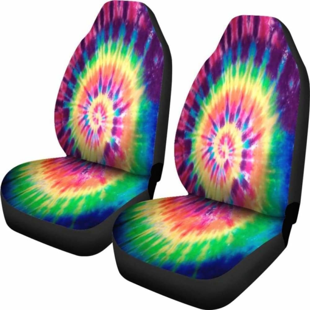 Tie Dye Red Car Seat Covers