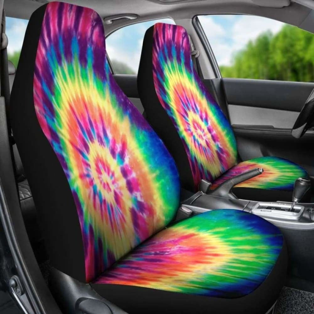 Tie Dye Red Car Seat Covers