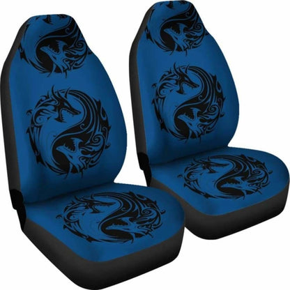 Blue Dragon Yin Yang Car Seat Covers