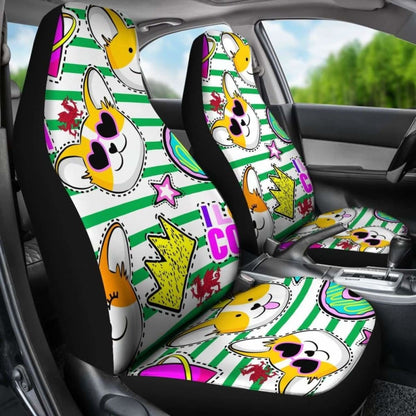Celtic Car Seat Covers - Wales Corgi So Cute -