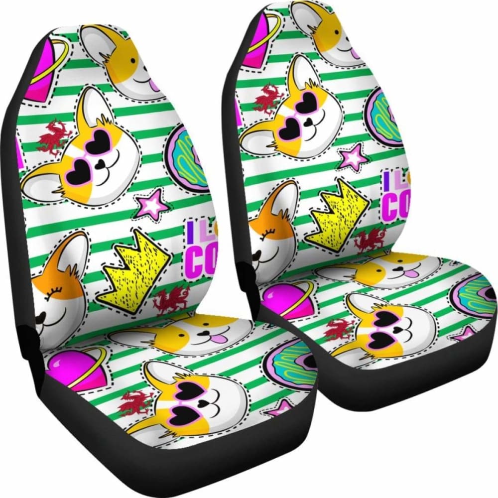 Celtic Car Seat Covers - Wales Corgi So Cute -