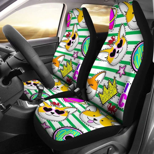 Celtic Car Seat Covers - Wales Corgi So Cute -