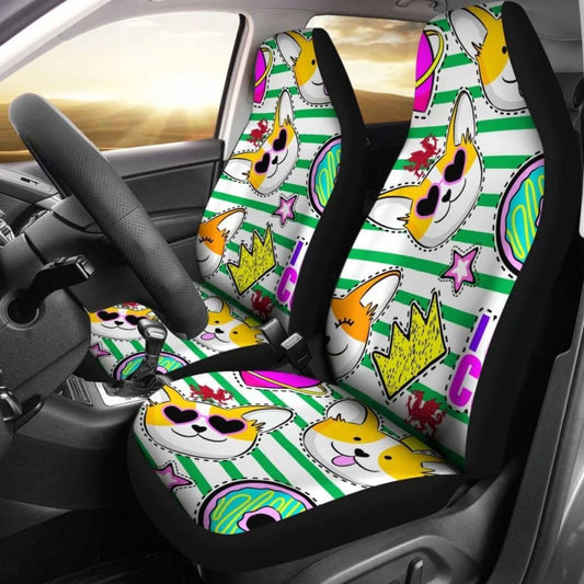 Celtic Car Seat Covers - Wales Corgi So Cute -