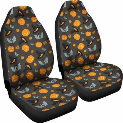 Pumpkin Bat Halloween Car Seat Covers