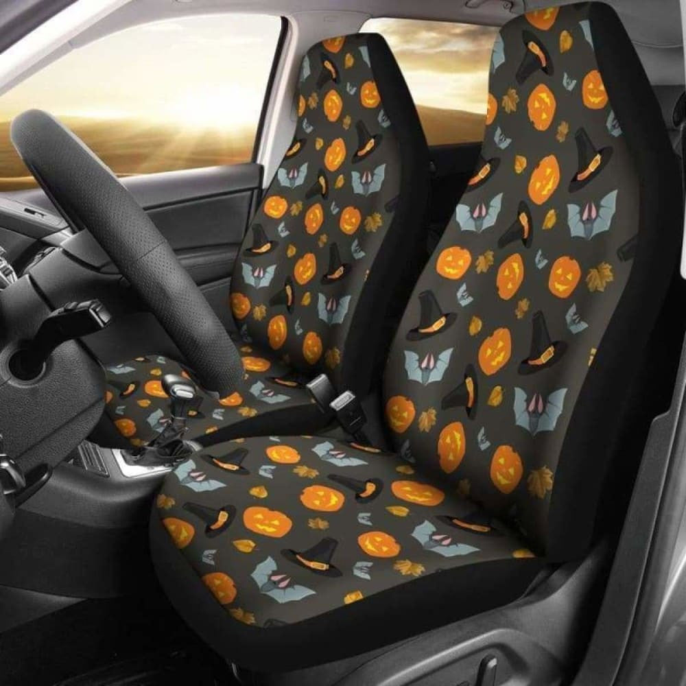 Pumpkin Bat Halloween Car Seat Covers