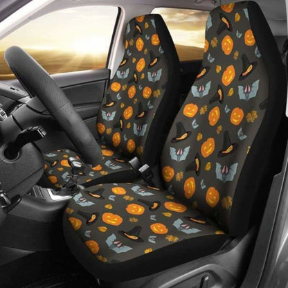 Pumpkin Bat Halloween Car Seat Covers