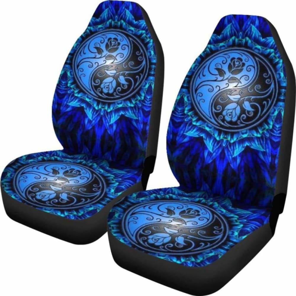 Yin Yang Flowers Car Seat Covers