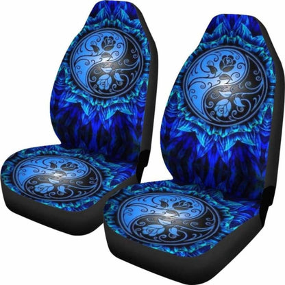 Yin Yang Flowers Car Seat Covers