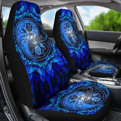 Yin Yang Flowers Car Seat Covers