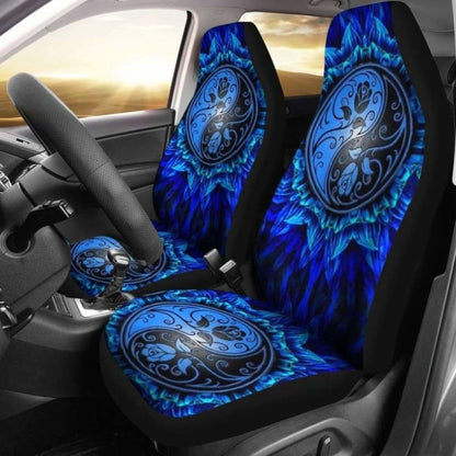 Yin Yang Flowers Car Seat Covers