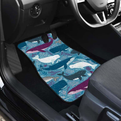 Whale Design Pattern Front And Back Car Mats