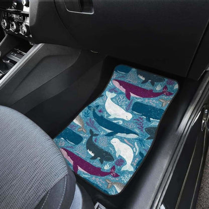 Whale Design Pattern Front And Back Car Mats