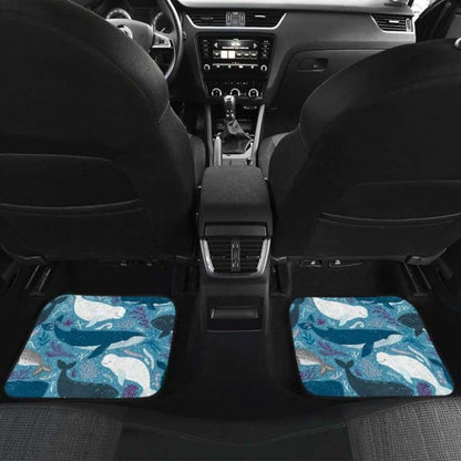 Whale Design Pattern Front And Back Car Mats