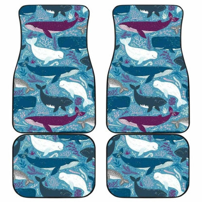 Whale Design Pattern Front And Back Car Mats