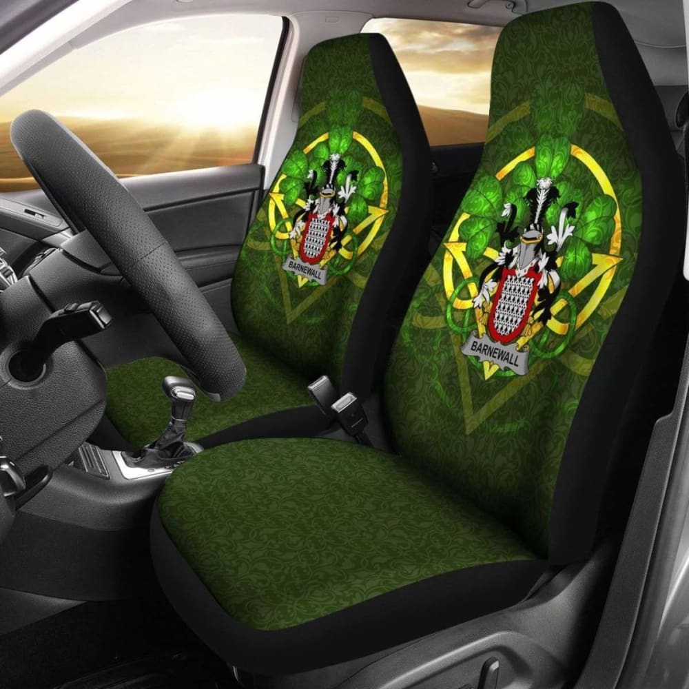 Barnewall \bIreland Car Seat Cover Celtic Shamrock ( Set Of Two)