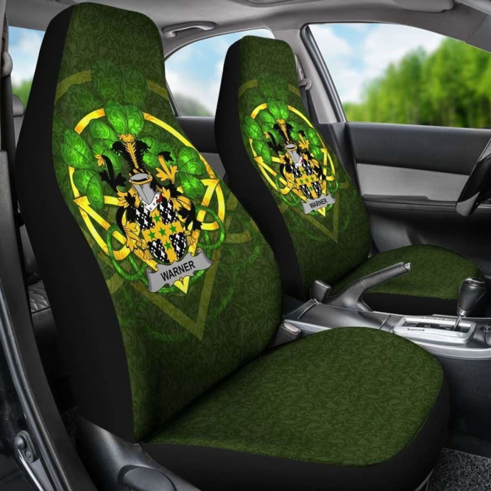 Warner \bIreland Car Seat Cover Celtic Shamrock ( Set Of Two)
