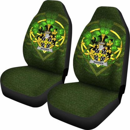 Warner \bIreland Car Seat Cover Celtic Shamrock ( Set Of Two)