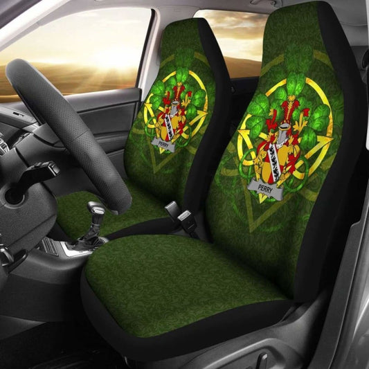 Perry \bIreland Car Seat Cover Celtic Shamrock ( Set Of Two)