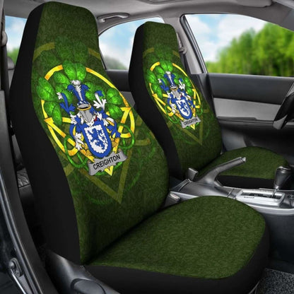 Creighton \bIreland Car Seat Cover Celtic Shamrock ( Set Of Two)