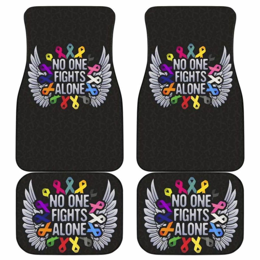 Cancer No One Fights Alone Car Floor Mats