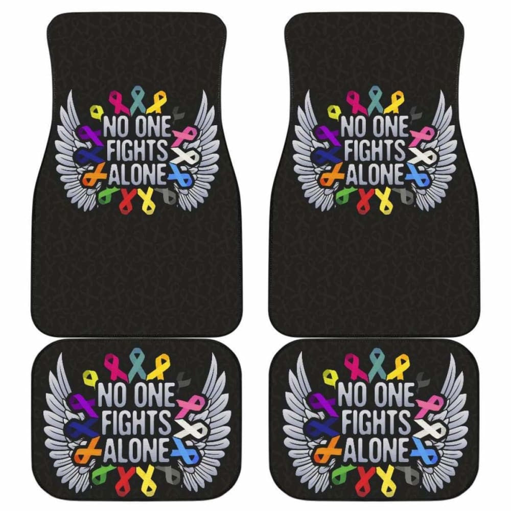 Cancer No One Fights Alone Car Floor Mats