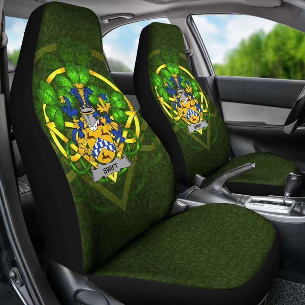 Swift \bIreland Car Seat Cover Celtic Shamrock ( Set Of Two)