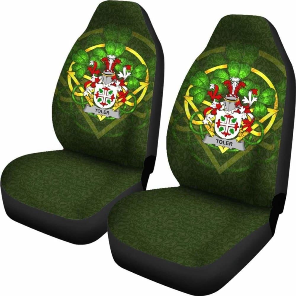 Toler Or Toller \bIreland Car Seat Cover Celtic Shamrock ( Set Of Two)