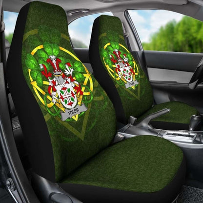 Toler Or Toller \bIreland Car Seat Cover Celtic Shamrock ( Set Of Two)