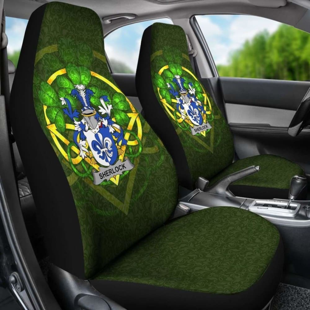 Sherlock \bIreland Car Seat Cover Celtic Shamrock ( Set Of Two)