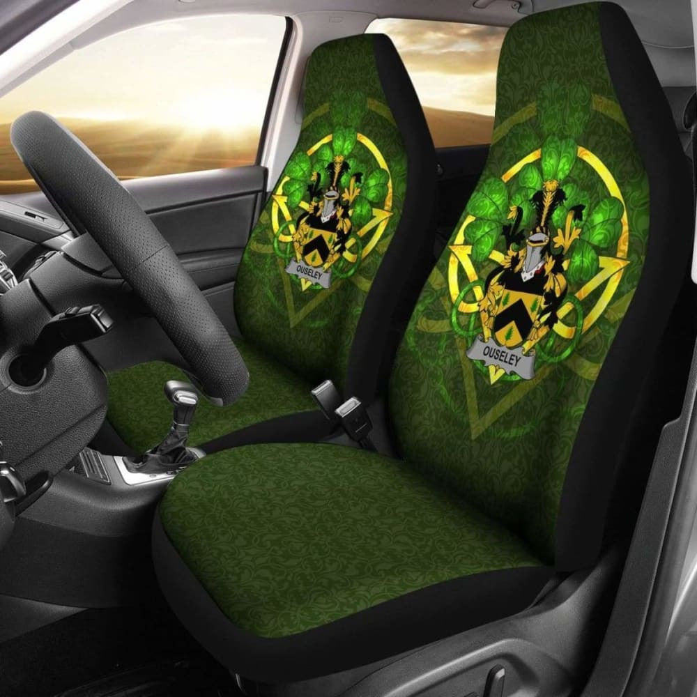 Ouseley \bIreland Car Seat Cover Celtic Shamrock ( Set Of Two)