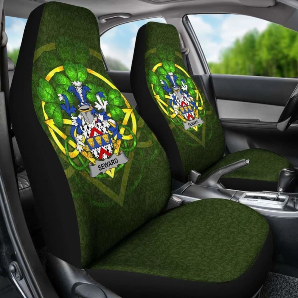 Seward \bIreland Car Seat Cover Celtic Shamrock ( Set Of Two)