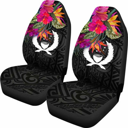 Pohnpei Car Seat Covers - Polynesian Hibiscus Pattern -